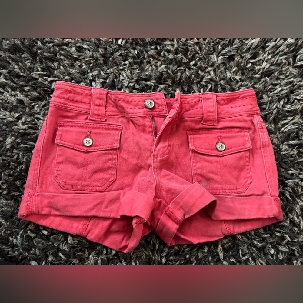 Trendy Redish Pink Jean Shorts for Women